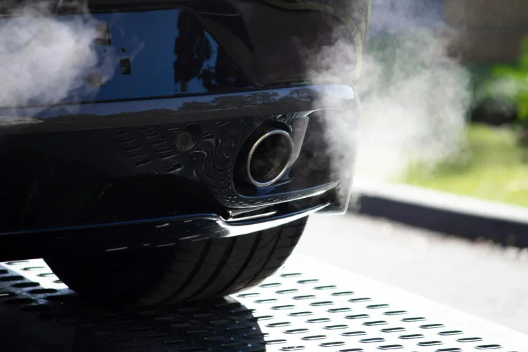 Exhaust smoke from a car tailpipe