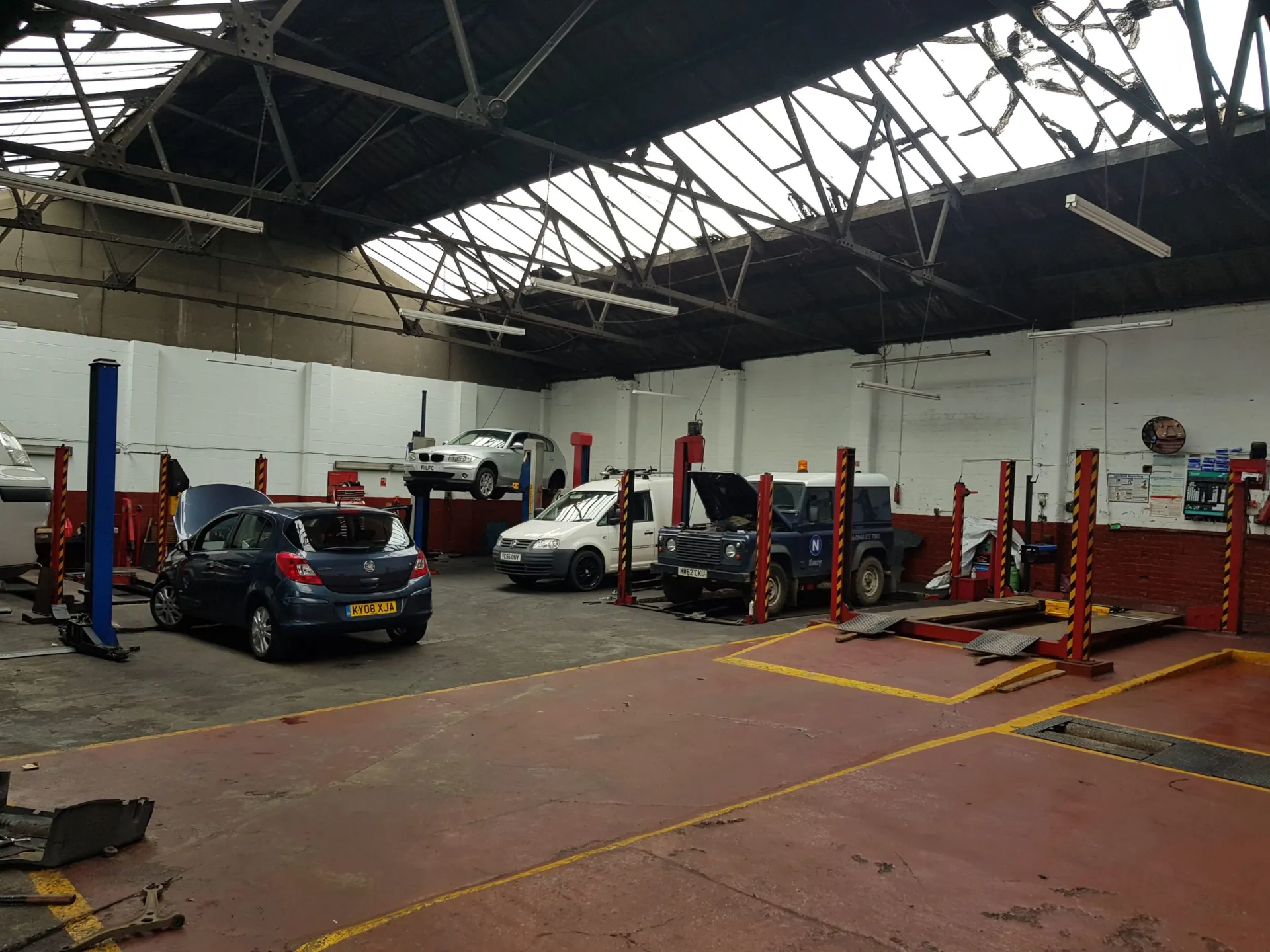 Inside the workshop at Childwall Fiveways Auto Centre
